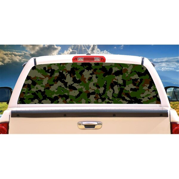 Amistad Camouflage Rear Window Graphic Camo Decal - Truck View Car Vinyl Hunting AM3257145 - main